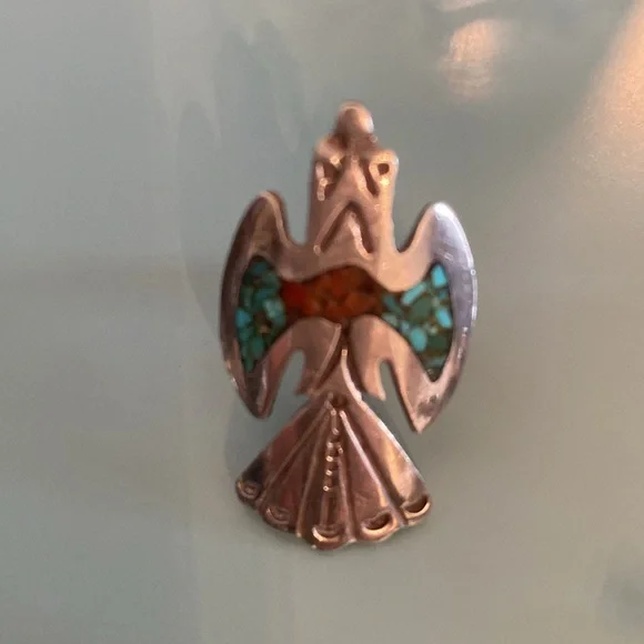 Silver Handmade Vintage Squash Blossom Necklace, Bracelet, Ring - Picture 8 of 16